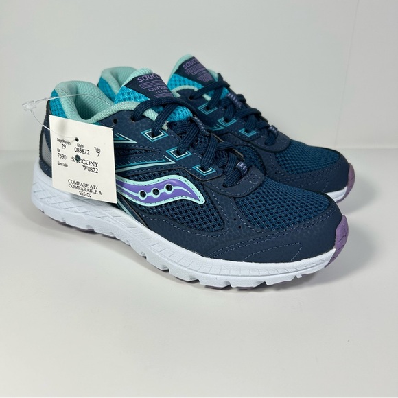 NEW Saucony Cohesion 14 Big Kids Lace Up Indoor Gym Sneakers Shoes; Youth Sz 1.5 - Picture 4 of 15